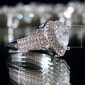 Fashion Heart Shape Zircon Ring For Women Sparkling Love Design Jewelry Finger Accessory view 5
