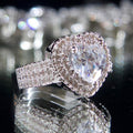 Fashion Heart Shape Zircon Ring For Women Sparkling Love Design Jewelry Finger Accessory view 4