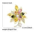 Alloy Color Zircon Flower Brooch Pin For Suits And Apparel view 5