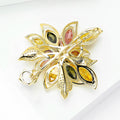 Alloy Color Zircon Flower Brooch Pin For Suits And Apparel view 4