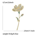Metal Alloy Zircon Flower Brooch Pin For Qipao And Suits view 6