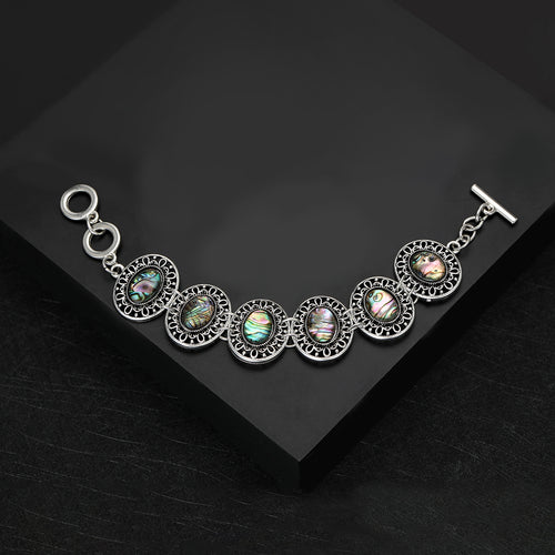 Alloy Vintage Abalone Shell Bracelet For Fashion Jewelry Accessories Brooch