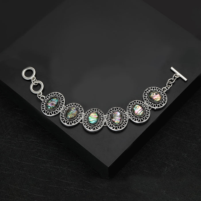 Alloy Vintage Abalone Shell Bracelet For Fashion Jewelry Accessories Brooch