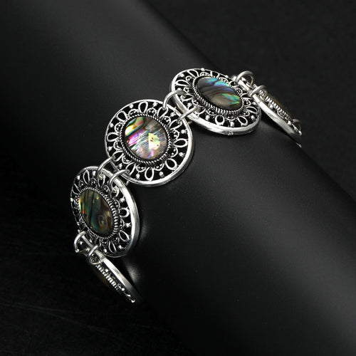 Alloy Vintage Abalone Shell Bracelet For Fashion Jewelry Accessories Brooch