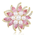 Alloy Zircon Sunflower Brooch Anti Exposure Pin For Apparel view 1