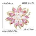 Alloy Zircon Sunflower Brooch Anti Exposure Pin For Apparel view 6