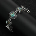 Alloy Abalone Shell Adjustable Bracelet With Three Ring Clasp Brooch view 2