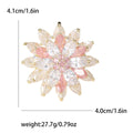 Alloy Zircon Lotus Flower Brooch For Winter Coat Accessories view 6