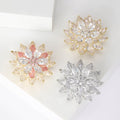 Alloy Zircon Lotus Flower Brooch For Winter Coat Accessories view 1