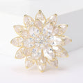 Alloy Zircon Lotus Flower Brooch For Winter Coat Accessories view 2