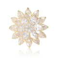 Alloy Zircon Lotus Flower Brooch For Winter Coat Accessories view 5