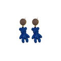 Klein Blue Alloy Tassel Drop Earrings Vintage Geometric Heart Design For Women view 5