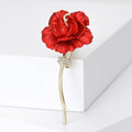 Alloy Rose Flower Brooch For Women Suit Lapel Decoration view 5