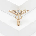 Alloy Rhinestone Angel Wing Brooch Pin For Suits And Coats view 3