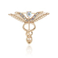 Alloy Rhinestone Angel Wing Brooch Pin For Suits And Coats view 5