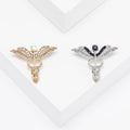 Alloy Rhinestone Angel Wing Brooch Pin For Suits And Coats view 2