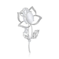 Alloy Cat Eye Rose Brooch Pin For Cheongsam And Shawls view 2