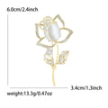 Alloy Cat Eye Rose Brooch Pin For Cheongsam And Shawls view 6