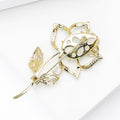 Alloy Cat Eye Rose Brooch Pin For Cheongsam And Shawls view 4