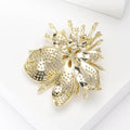 Alloy Zircon Orchid Brooch With Pearl Accent For Dresses view 3