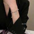 Alloy Zircon Letter D Bracelet For Women Korean Minimalist Hip Hop Fashion Jewelry view 1