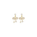 Elegant Gold Alloy Rhinestone Bowknot Tassel Drop Studs With Zircon Crystal Micro Pave Women's Earrings view 5