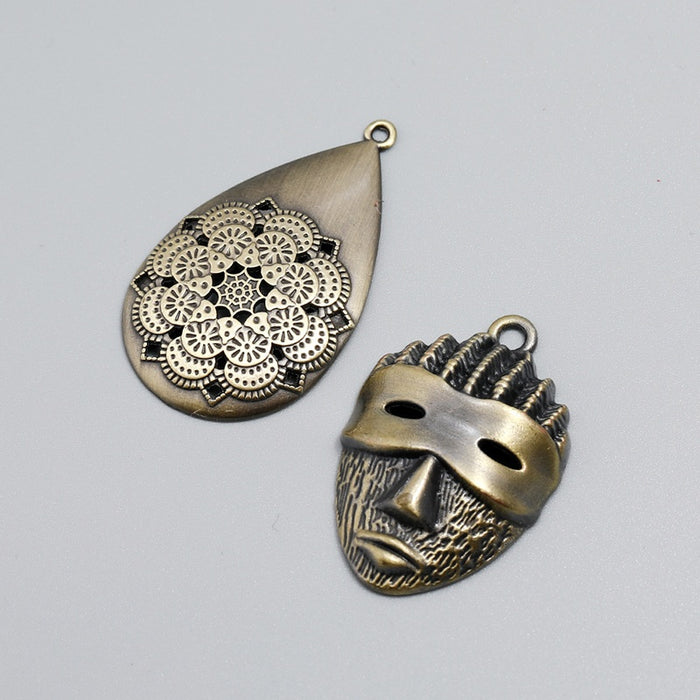 Simple DIY Jewelry Accessory Antique Bronze Alloy Pendant Handmade Necklace Charm Supplies