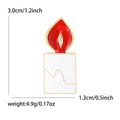 Creative Alloy Enamel Candle Brooch Pin For Christmas Garment Decoration view 4