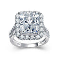Luxury Women's Square Cut Zircon Ring, High End Wedding Anniversary Gift Jewelry view 4
