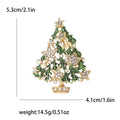 Alloy Rhinestone Christmas Tree Brooch For Holiday Apparel Decoration – As Shown view 7