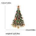 Alloy Rhinestone Christmas Tree Brooch For Holiday Apparel Decoration – As Shown view 10