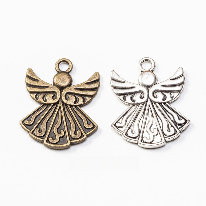 DIY Vintage Zinc Alloy Angel Pendant Charm Jewelry Accessories For Necklace Bracelet Making