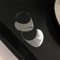 Stainless Steel Geometric Sun Hat Drop Earrings Korean Minimalist Irregular Ear Hook Jewelry view 1