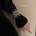 Geometric Line Alloy Bangle With Rhinestone Crystal Accents For Women Statement Fashion view 1