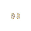 Elegant Hollow Oval Micro Pave Zircon Rhinestone Gold Alloy Stud Ear Cuff Jewelry For Women Earrings view 5