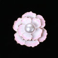 Alloy Enamel Camellia Flower Brooch Pin For Coats And Sweaters view 4