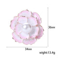 Alloy Enamel Camellia Flower Brooch Pin For Coats And Sweaters view 5