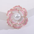 Alloy Enamel Camellia Flower Brooch Pin For Coats And Sweaters view 6