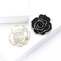 Alloy Enamel Camellia Brooch Pin For Coats And Suits view 2