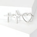 Alloy Heartbeat Heart Brooch Pin For Lapels Sweaters And Suits view 2