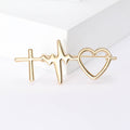 Alloy Heartbeat Heart Brooch Pin For Lapels Sweaters And Suits view 4