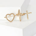 Alloy Heartbeat Heart Brooch Pin For Lapels Sweaters And Suits view 3