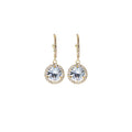 Elegant Long Tassel Round Zircon Rhinestone Paved Gold Alloy Stud Drop Dangle Earrings view 5