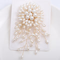 Alloy Faux Pearl Baby's Breath Brooch For Coats And Suits view 3