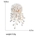 Alloy Faux Pearl Baby's Breath Brooch For Coats And Suits view 5