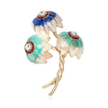 Alloy Three Flower Brooch Pin For Suit Lapel And Clothing view 1