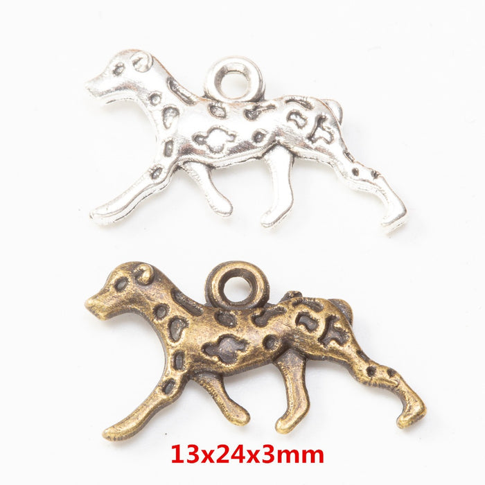 DIY Antique Zinc Alloy Dog Pendant Charm Jewelry Accessories For Necklace Bracelet Making