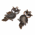 Zinc Alloy Owl Charm Pendant No.021765 for DIY Necklace Bracelet Jewelry Making view 2