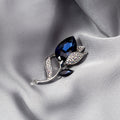 Fashion Crystal Calla Lily Copper Flower Brooch Elegant Minimalist Floral Corsage Pin view 2