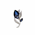 Fashion Crystal Calla Lily Copper Flower Brooch Elegant Minimalist Floral Corsage Pin view 5